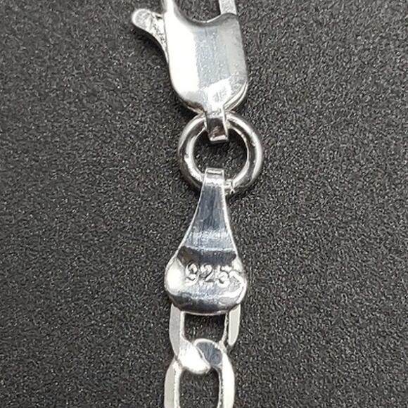 925 Sterling Silver Plated 4mm Cuban Bracelet Men's Women's Christmas Gift NEW - Picture 2 of 5